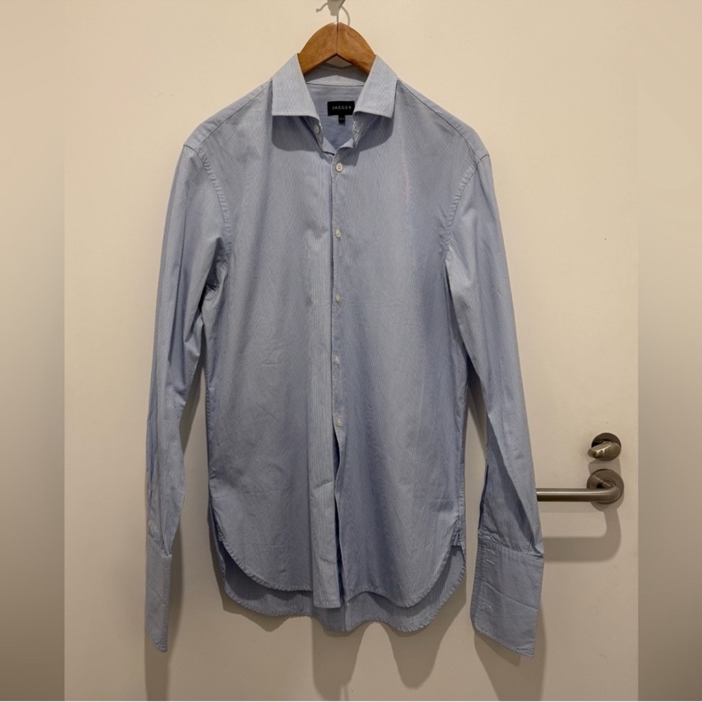 Elegant Sky Blue Men's Dress Shirt